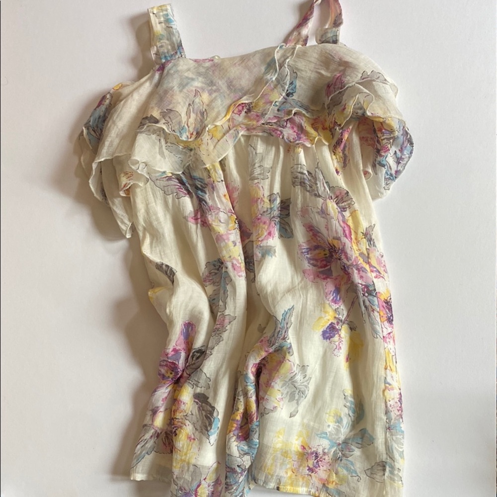 Floral Ruffle Sleeve Dress - Picture 2 of 7